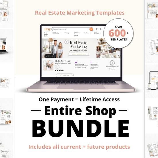 The Entire Shop Bundle | Real Estate Marketing | Seller Guide | Buyer Guide | Real Estate Flyers | Real Estate Instagram Social Media Posts