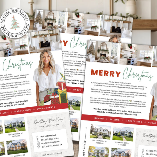 Christmas Real Estate Flyer | Real Estate Marketing | Canva Template | Real Estate Template | Winter | Real Estate Post | Lead Generation