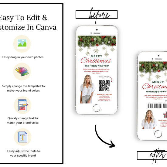 Christmas Real Estate Textable Card