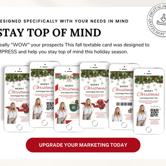 Christmas Real Estate Textable Card