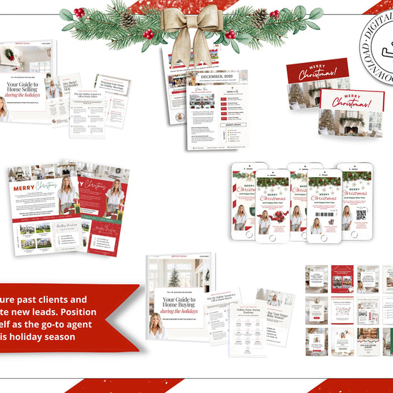 Christmas Real Estate Bundle | Real Estate Marketing Canva Templates | Real Estate Social Media Posts | Winter Holiday Real Estate | Holiday