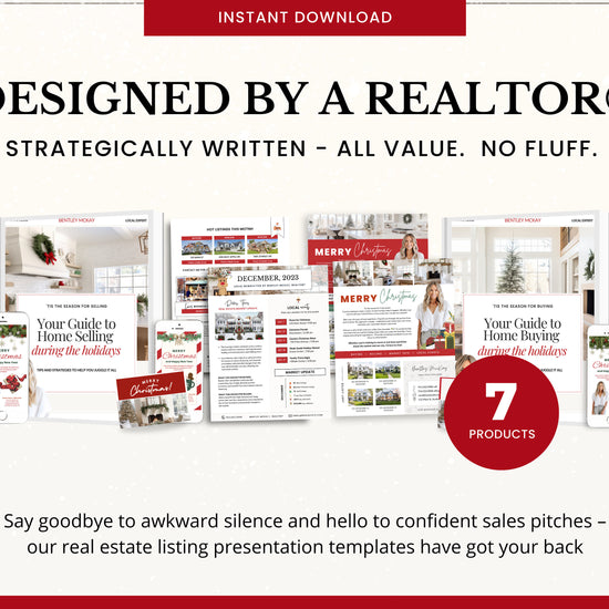 Christmas Real Estate Bundle | Real Estate Marketing Canva Templates | Real Estate Social Media Posts | Winter Holiday Real Estate | Holiday