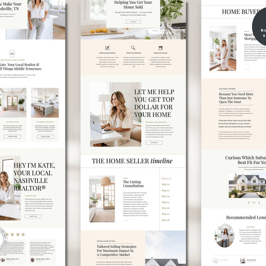 Real Estate Showit Website | Real Estate Agent Website Template | Showit Website Template | Website for Real Estate Marketing | Real Estate