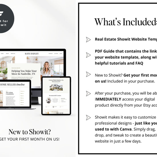 Real Estate Showit Website | Real Estate Agent Website Template | Showit Website Template | Website for Real Estate Marketing | Real Estate