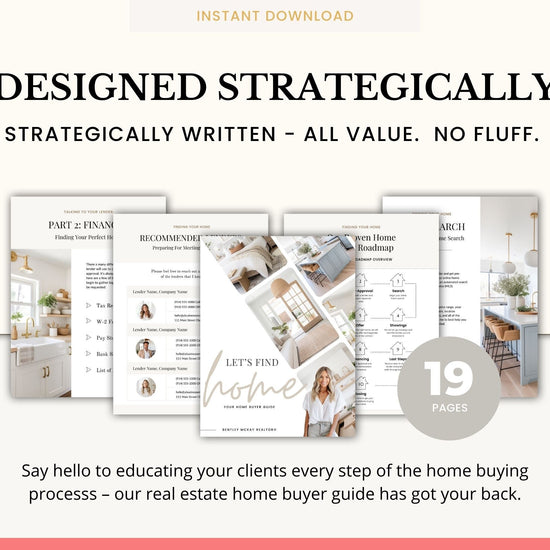 Real Estate Home Buyer Guide | Buyer Packet | Digital Home Buyer Presentation | Real Estate Canva Template | Buyer Roadmap | Buyer Roadmap