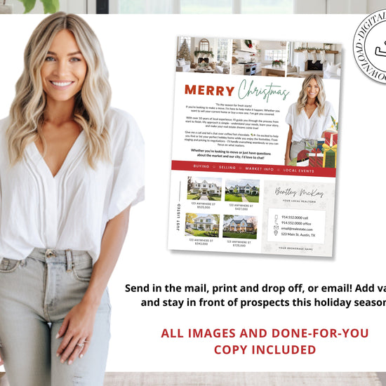 Christmas Real Estate Flyer | Real Estate Marketing | Canva Template | Real Estate Template | Winter | Real Estate Post | Lead Generation