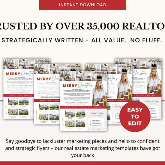 Christmas Real Estate Flyer | Real Estate Marketing | Canva Template | Real Estate Template | Winter | Real Estate Post | Lead Generation