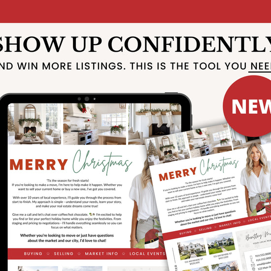 Christmas Real Estate Flyer | Real Estate Marketing | Canva Template | Real Estate Template | Winter | Real Estate Post | Lead Generation