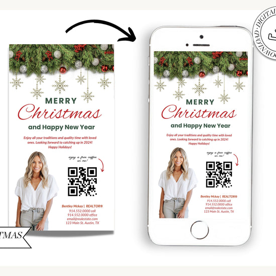 Christmas Real Estate Textable Card