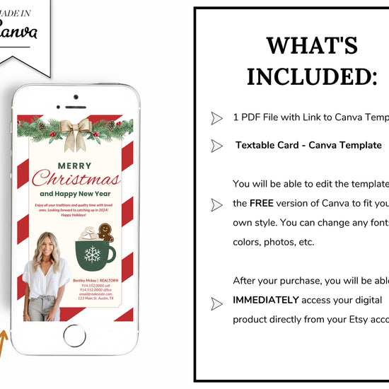 Christmas Real Estate Textable Card