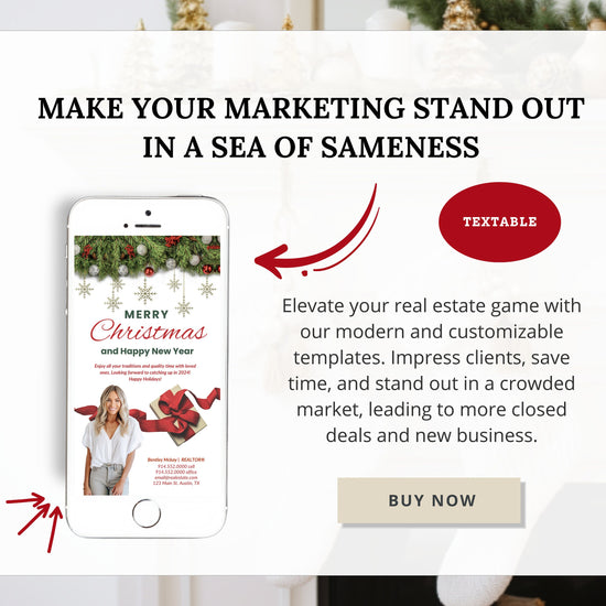 Christmas Real Estate Textable Card