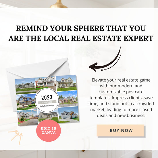 Real Estate New Year Postcards | Year In Review Sold Homes Postcard Mailers | Real Estate Marketing Canva | Real Estate Farming 2023 2024