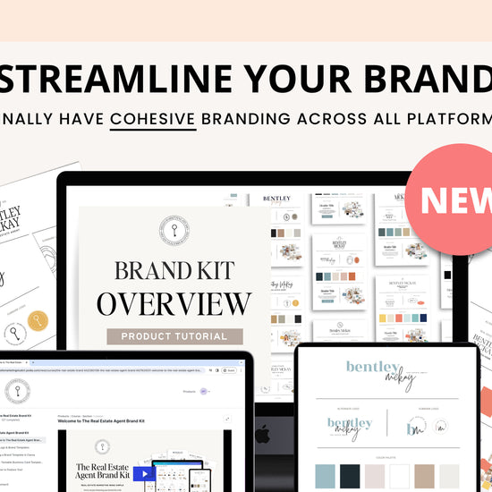 The Real Estate Agent Brand Kit | Pre-made Real Estate Logos | Real Estate Branding | Editable Logos | Real Estate Branding Kit Template
